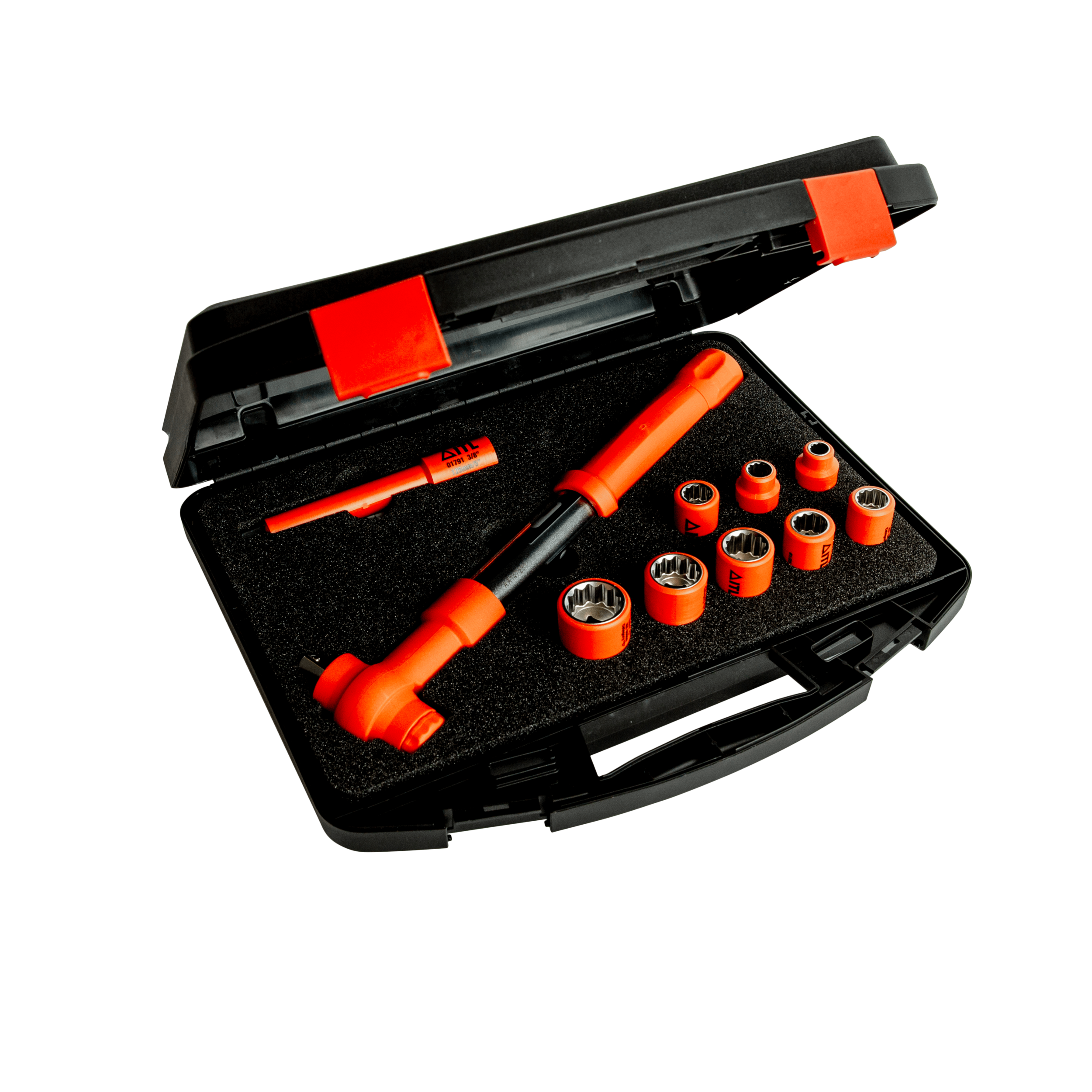 1,000v Insulated 10pc 3/8" Torque Wrench Set (12-60 N-m/9-45 Lbf-ft)